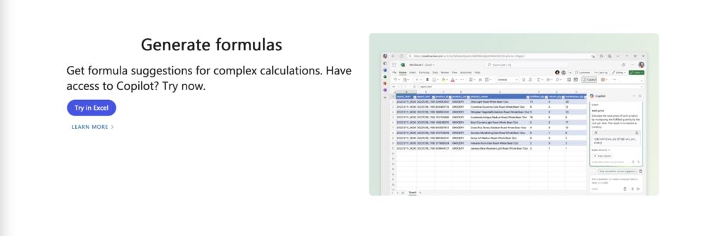 Excel Customization and formula generator