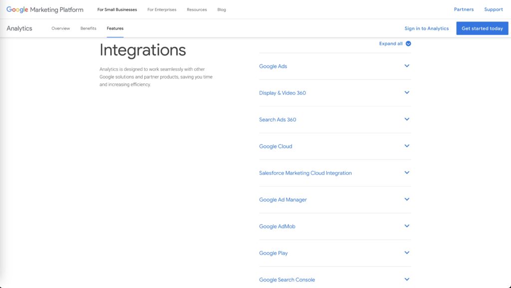 Google Analytics Integrations