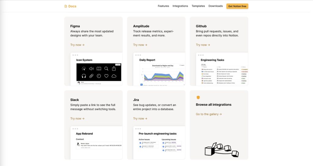 Notion Docs Integrations